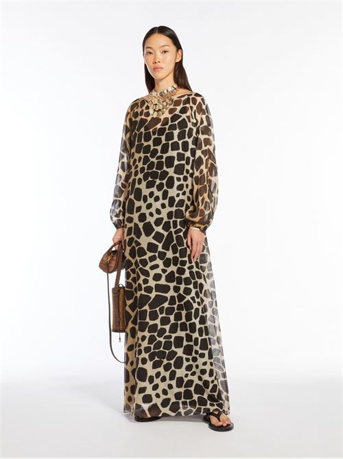 Animal-print muslin kaftan dress MAXMARA STUDIO | 2416231012600001